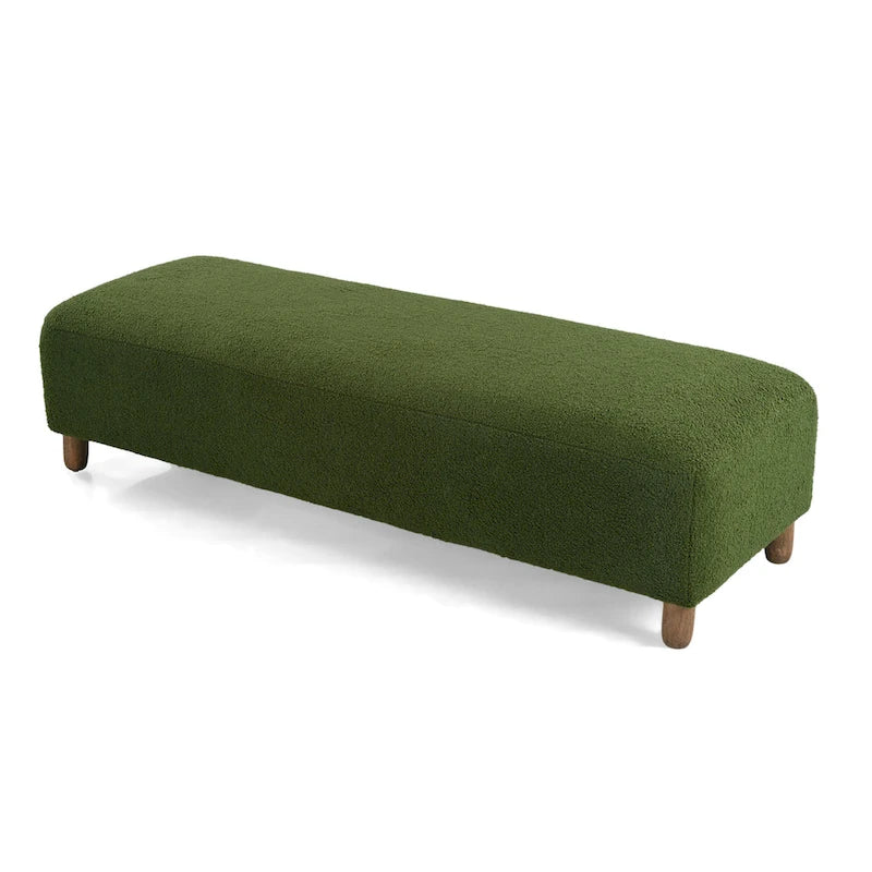 Banc ottoman moderne en bouclé