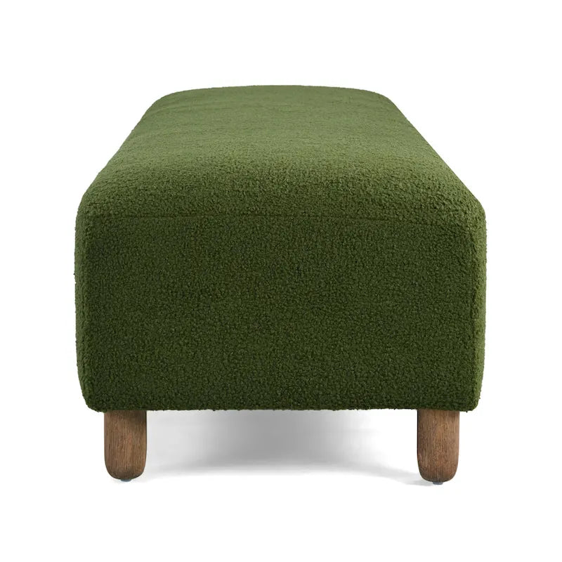 Banc ottoman moderne en bouclé