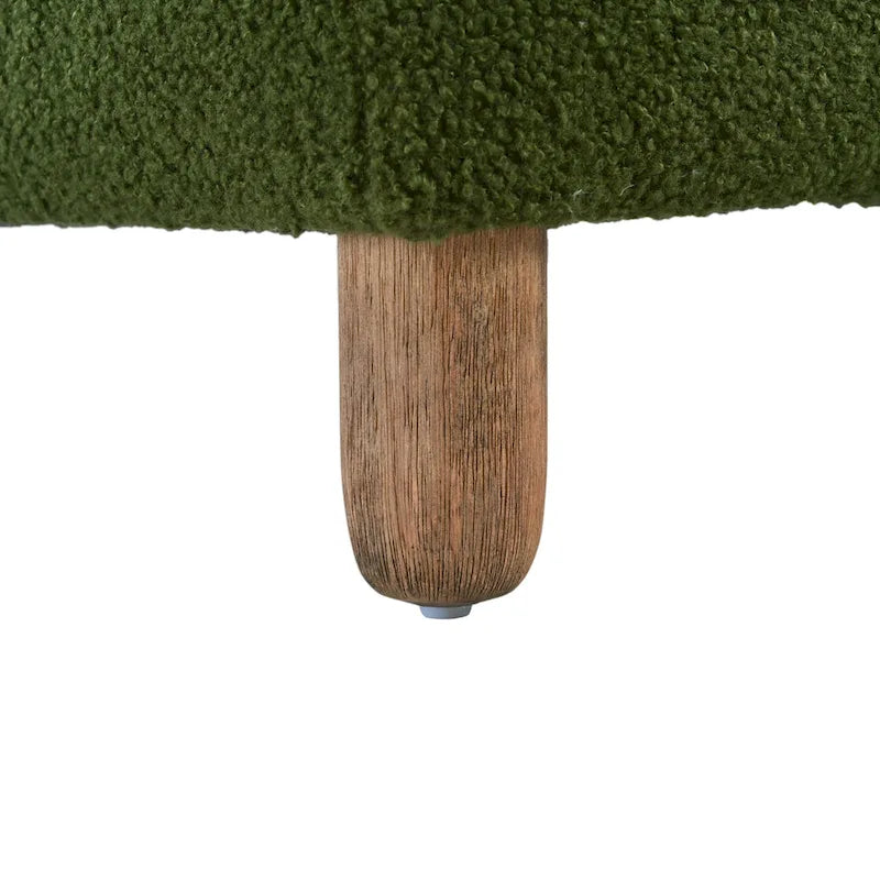 Banc ottoman moderne en bouclé