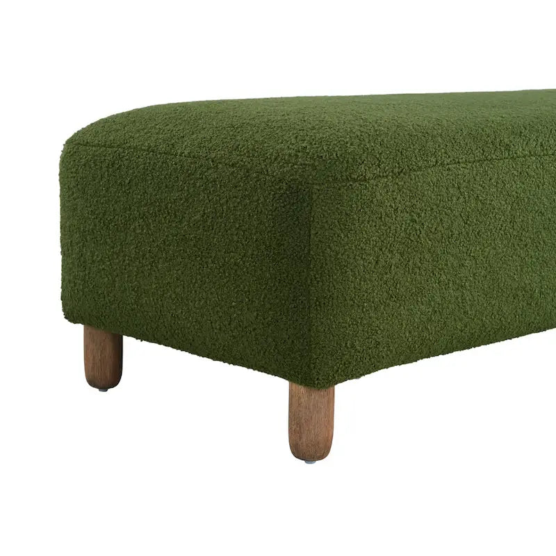 Banc ottoman moderne en bouclé