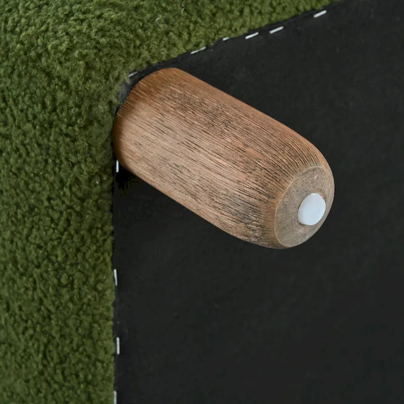 Banc ottoman moderne en bouclé